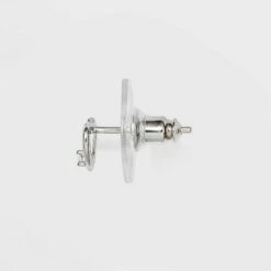 Sterling Silver Cubic Zirconia Heart and Open Heart Stud Earrings - A New Day™