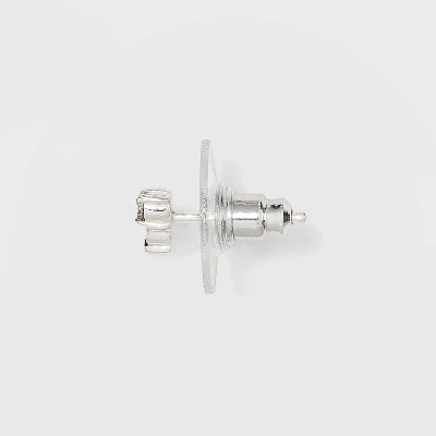 Sterling Silver Cubic Zirconia Stud Cross Earring Set 4pc - A New Day™ Silver 3 Sterling Silver Cubic Zirconia Stud Cross Earring Set 4pc - A New Day™ Silver