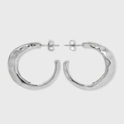 Shiny Flat Hammered Hoop Earrings - A New Day™ Gold -A New Day popular shop unnamed file 1028