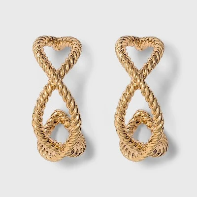 Criss Cross Textured Small Hoop Earrings - A New Day™ Gold 4 Criss Cross Textured Small Hoop Earrings - A New Day™ Gold - Image 2