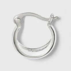 Sterling Silver Tapered Hoop Earrings - A New Day™ Silver