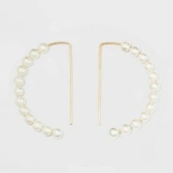 Pearl Drop Hoop Earrings - A New Day™ Gold -A New Day popular shop unnamed file 1186