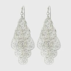 Filigree Kite Drop Earrings - A New Day™ Silver -A New Day popular shop unnamed file 1192