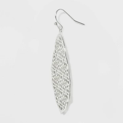 Filigree Drop Earrings - A New Day™ Silver 3 Filigree Drop Earrings - A New Day™ Silver