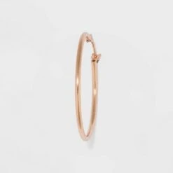 Two-Tone Sterling Silver Hoop Fine Jewelry Earring Set 2pc - A New Day™ Silver/Rose Gold