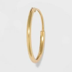 Gold Over Sterling Silver Endless Hoop Fine Jewelry Earring Set 3pc - A New Day™ Gold