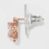 Rose Gold Over Sterling Silver Halo Cubic Zirconia Stud Fine Jewelry Earrings - A New Day™ Rose Gold/Clear