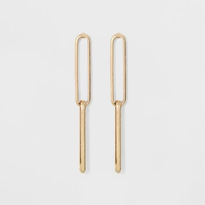 Link Earrings - A New Day™ Gold 5 Link Earrings - A New Day™ Gold - Image 3