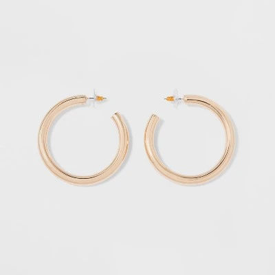 Thick Hoop Earrings - A New Day™ Gold 4 Thick Hoop Earrings - A New Day™ Gold - Image 2