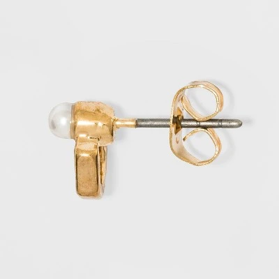 Pearls, Ball, Stud and Hoop Multi Earring Set 8pc - A New Day™ Gold 3 Pearls, Ball, Stud and Hoop Multi Earring Set 8pc - A New Day™ Gold