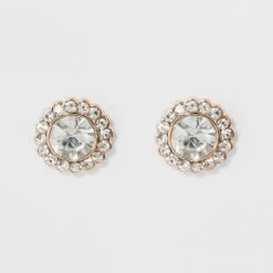 Pave Flower Stud Earrings - A New Day™ Silver -A New Day popular shop unnamed file 1335