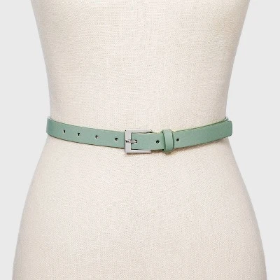 Women's 2 Fer with Lacing Buckle Belt - A New Day™ Moon Rock Green/Melon Ice 4 Women's 2 Fer with Lacing Buckle Belt - A New Day™ Moon Rock Green/Melon Ice - Image 2