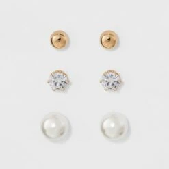 Stud Earring Set 3ct - A New Day™ Multicolored 8 Stud Earring Set 3ct - A New Day™ Multicolored -A New Day popular shop unnamed file 1349