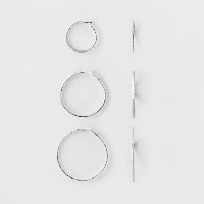 Hoop Earring Set 3ct - A New Day Gold 6 Hoop Earring Set 3ct - A New Day Gold - Image 4