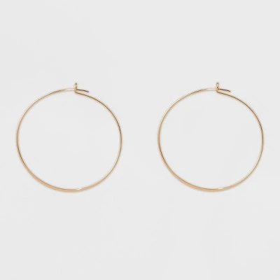 Thin Medium Hoop Earrings - A New Day™ Gold 3 Thin Medium Hoop Earrings - A New Day™ Gold