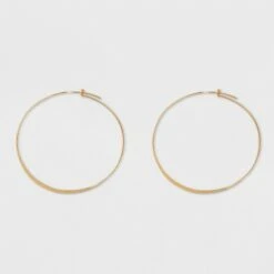 Large Thin Hoop Earrings - A New Day™ Gold
