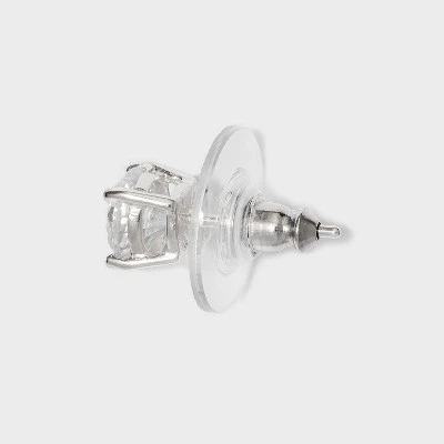 Sterling Silver Round Button Stud Earring - A New Day™ Silver 3 Sterling Silver Round Button Stud Earring - A New Day™ Silver