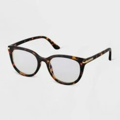 Women's Tortoise Shell Cateye Blue Light Filtering Reading Glasses - A New Day™ Brown