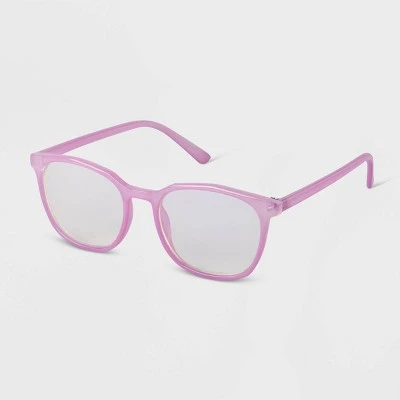 Women's Angular Square Blue Light Filtering Glasses - A New Day™ Purple 3 Women's Angular Square Blue Light Filtering Glasses - A New Day™ Purple