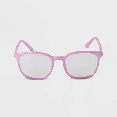 Women's Angular Square Blue Light Filtering Glasses - A New Day™ Purple 4 Women's Angular Square Blue Light Filtering Glasses - A New Day™ Purple - Image 2