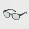 Women's Plastic Square Blue Light Filtering Glasses - A New Day™ Dark Green -A New Day popular shop unnamed file 1496