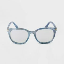 Women's Marble Print Cateye Blue Light Filtering Reading Glasses - A New Day™ Blue -A New Day popular shop unnamed file 1502