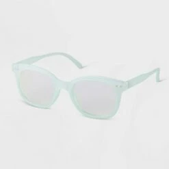 Women's Square Blue Light Filtering Glasses - A New Day™ Light Mint Green