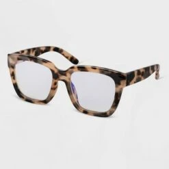 Women's Square Blue Light Filtering Glasses - A New Day™ Clear