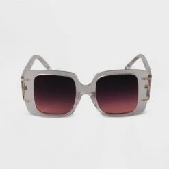 Women's Retro Square Sunglasses - A New Day™ Clear -A New Day popular shop unnamed file 1552
