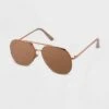 Women's Mirrored Aviator Sunglasses - A New Day™ Rose Gold -A New Day popular shop unnamed file 1570
