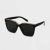 Women's Plastic Square Sunglasses - A New Day™ Black -A New Day popular shop unnamed file 1585