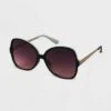 Women's Oversized Angular Butterfly Sunglasses - A New Day™ Black -A New Day popular shop unnamed file 1628