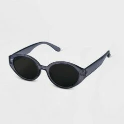 Women's Crystal Oval Sunglasses - A New Day™ Blue/tortoise Shell