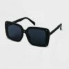 Women's Plastic Square Studded Sunglasses - A New Day™ Black 2 Women's Plastic Square Studded Sunglasses - A New Day™ Black -A New Day popular shop unnamed file 1640