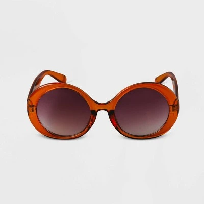 Women's Oversized Round Sunglasses - A New Day™ Amber 4 Women's Oversized Round Sunglasses - A New Day™ Amber - Image 2