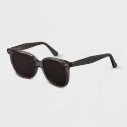 Women's Acetate Round Sunglasses - A New Day™ Gray