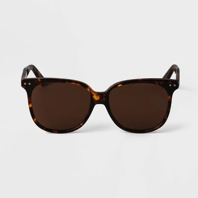 Women's Tortoise Print Acetate Cateye Sunglasses - A New Day™ Brown 4 Women's Tortoise Print Acetate Cateye Sunglasses - A New Day™ Brown - Image 2