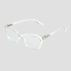 Women's Crystal Cateye Blue Light Filtering Glasses - A New Day™ Clear