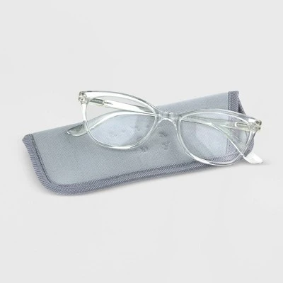 Women's Crystal Cateye Blue Light Filtering Glasses - A New Day™ Clear 4 Women's Crystal Cateye Blue Light Filtering Glasses - A New Day™ Clear - Image 2