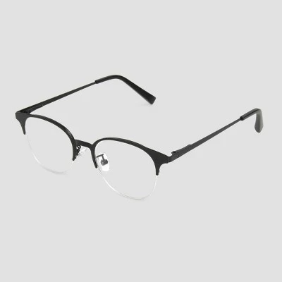 Women's Matte Browline Blue Light Filtering Glasses - A New Day™ Black 3 Women's Matte Browline Blue Light Filtering Glasses - A New Day™ Black