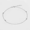 Sterling Silver Stationed Cubic Zirconia Anklet - A New Day™ Silver