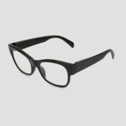 Women's Rectangle Blue Light Filtering Glasses - A New Day™ Black
