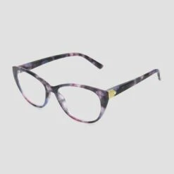 Women's Cateye Blue Light Filtering Glasses - A New Day™ Black/Pink