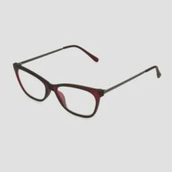 Women's Cateye Blue Light Filtering Glasses - A New Day™ Red/Wine