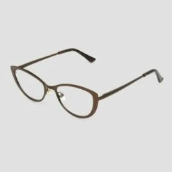 Women's Cateye Blue Light Filtering Glasses - A New Day™ Dark Brown