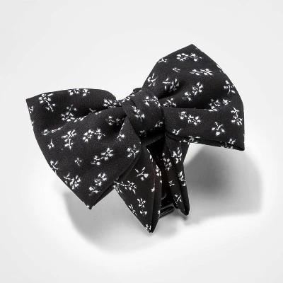 Floral Bow Claw Hair Clip - A New Day™ Black 5 Floral Bow Claw Hair Clip - A New Day™ Black - Image 4