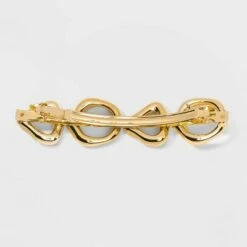 Molten Metal Hair Barrette - A New Day™ Gold