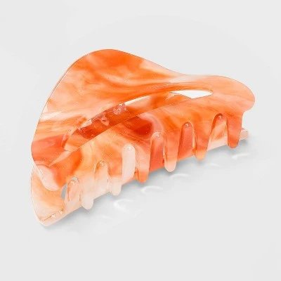 Acrylic Open Center Claw Hair Clip - A New Day™ Orange 7 Acrylic Open Center Claw Hair Clip - A New Day™ Orange - Image 5