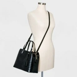 Triple Compartment Satchel Handbag - A New Dayâ„¢ Brown