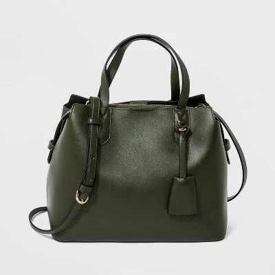 Triple Compartment Satchel Handbag - A New Day™ Brown 9 Triple Compartment Satchel Handbag - A New Day™ Brown - Image 7